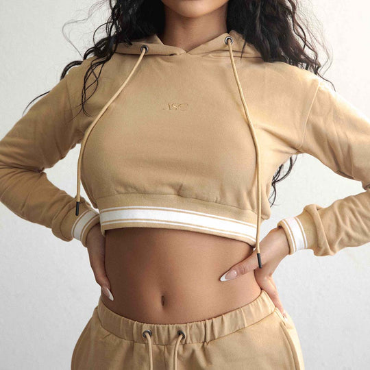 Piping Hot Hoodie Set (Sand)