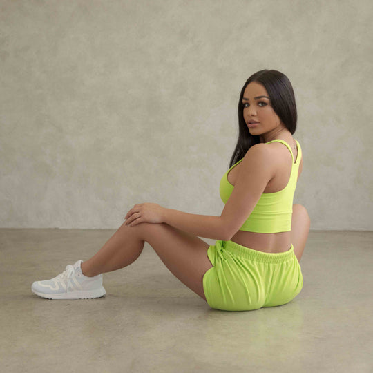 Malibu Shorts- Neon Lime