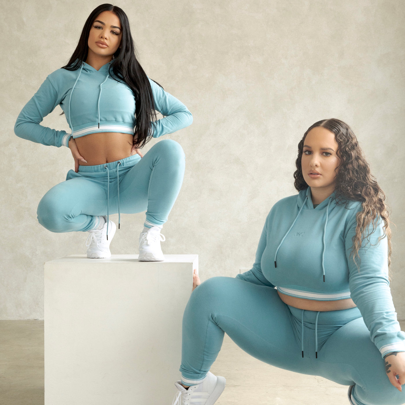 Piping Hot Hoodie Set (Blue)