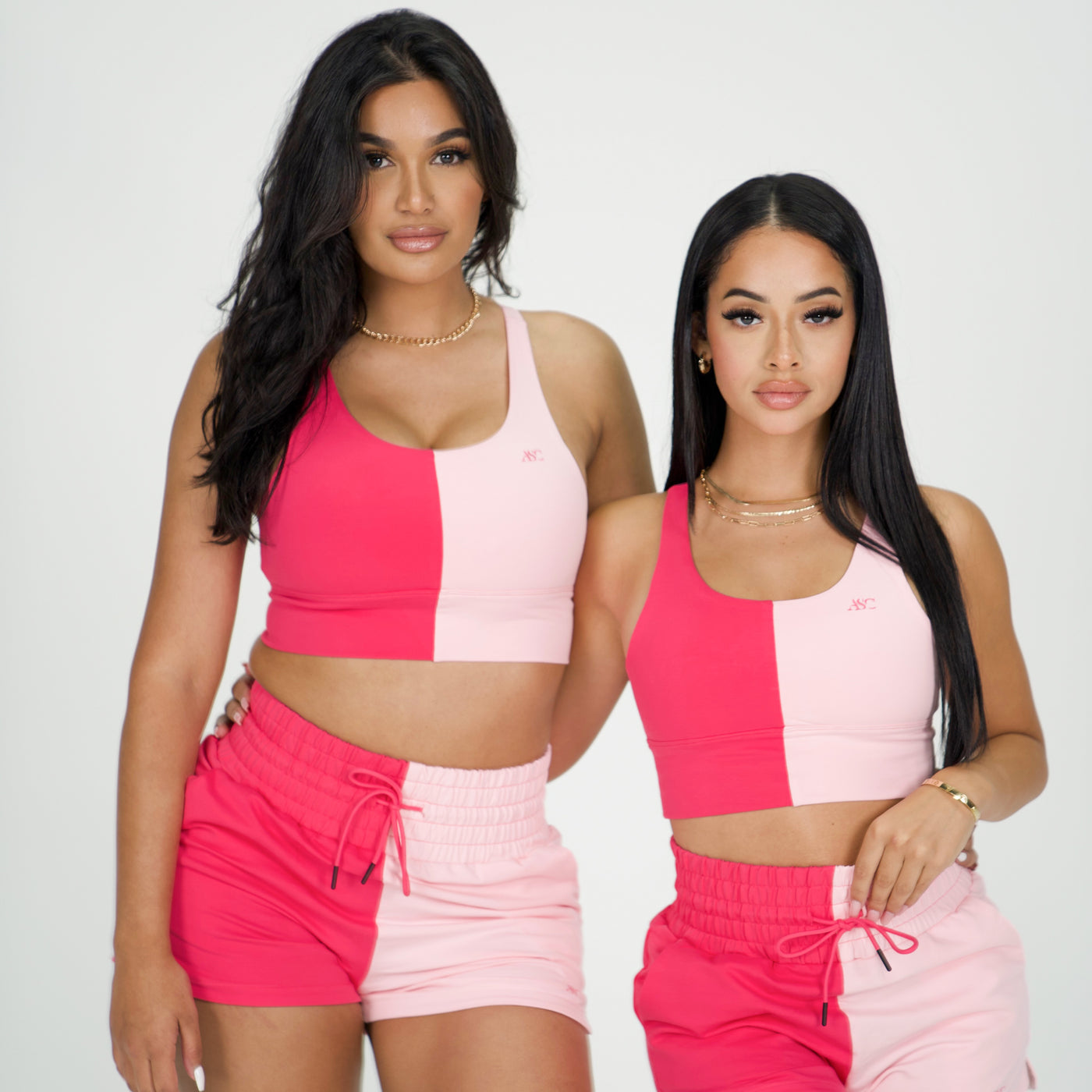 Two Tone Crop-Pink